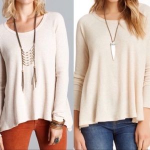 Free People Waffle Knit Pullover